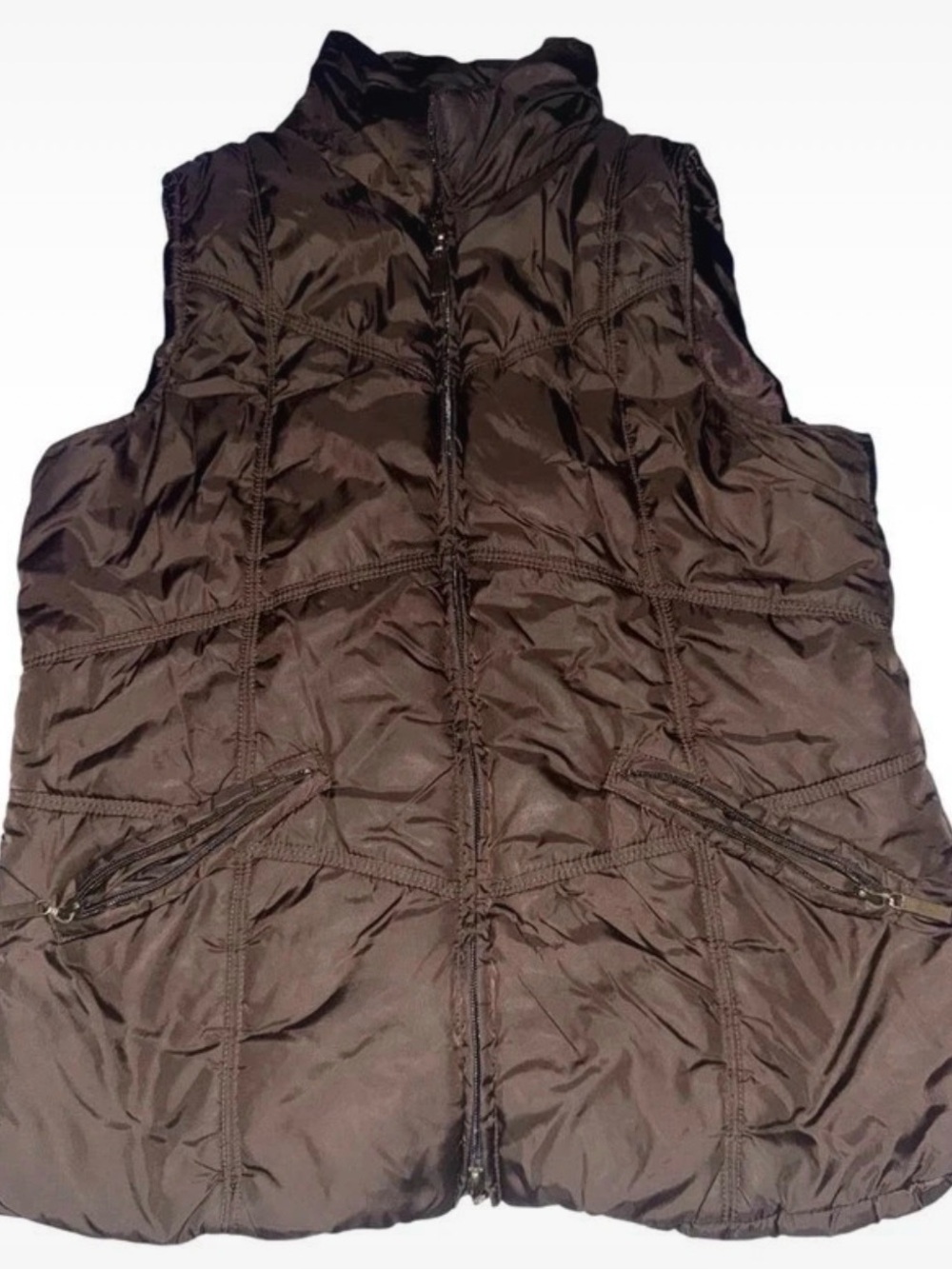 Vintage Paris Blues Puffer Vest Y2K